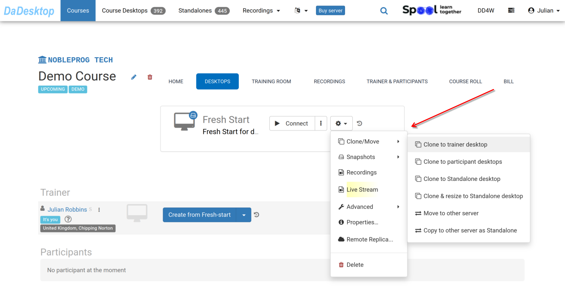 Create FS from Standalone options